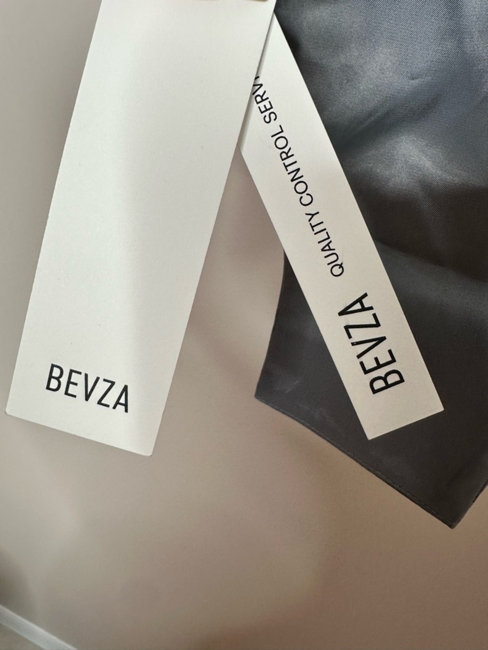 BEVZA Grey Corset Top | Designer Cropped Structured Top | High Fashion Piece - Picture 6 of 10